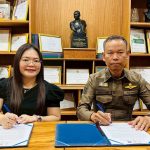 บันทึกข้อตกลงความร่วมมือโครงการสถานศึกษาสีขาวปลอดยาเสพติดและอบายมุขระหว่างโรงเรียนไทยรัฐวิทยา55(วัดโบสถ์ดินพรหม)กับสถานีตำรวจภูธรบางศรีเมือง